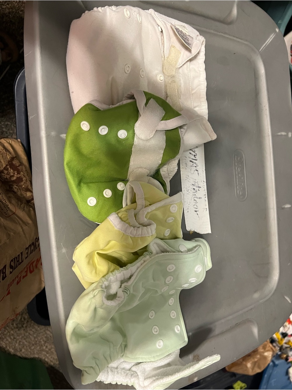 Adjustable Reusable Kids Diaper Covers — Green, Light Green, Yellow, White
